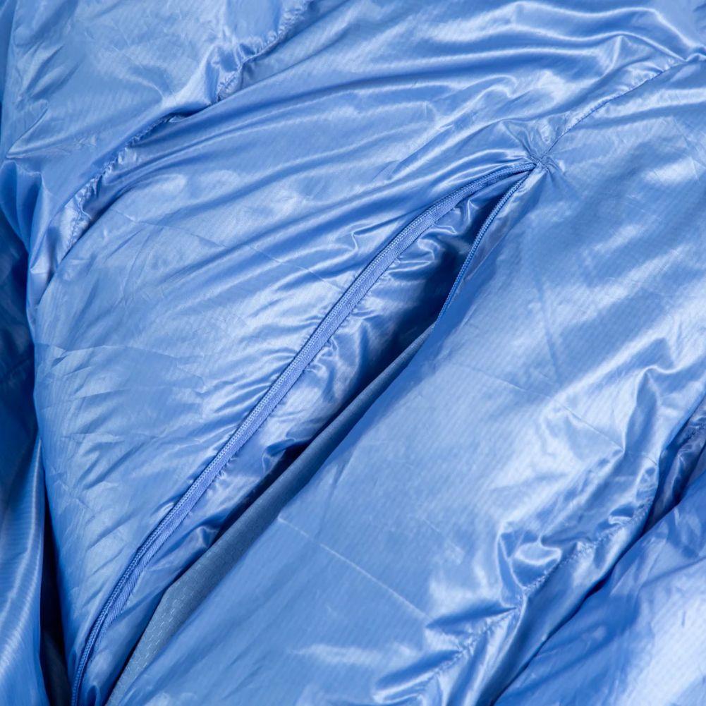 Nemo Equipment Women&#39;s Disco Endless Promise 30°F Regular Down Sleeping Bag (Blue Horizon) Zip Open