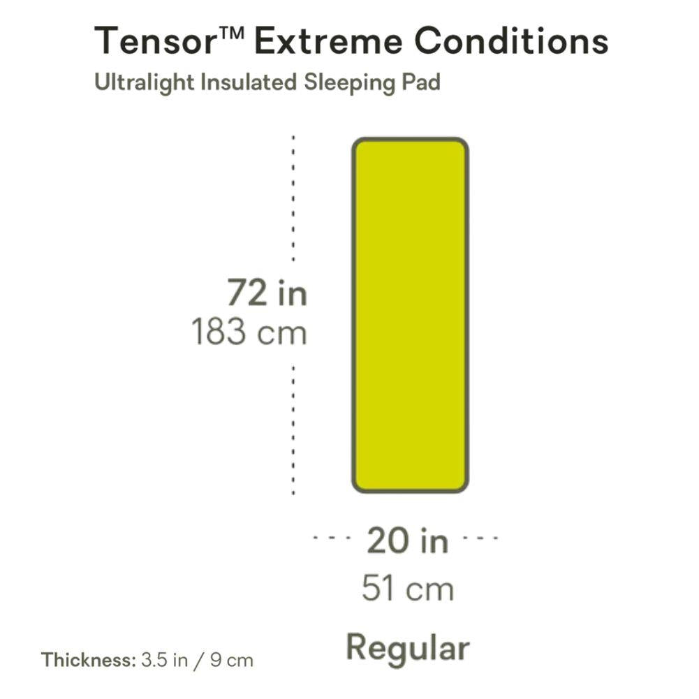 Nemo Equipment Tensor Extreme Conditions Ultralight Insulated Sleeping Pad Measurements