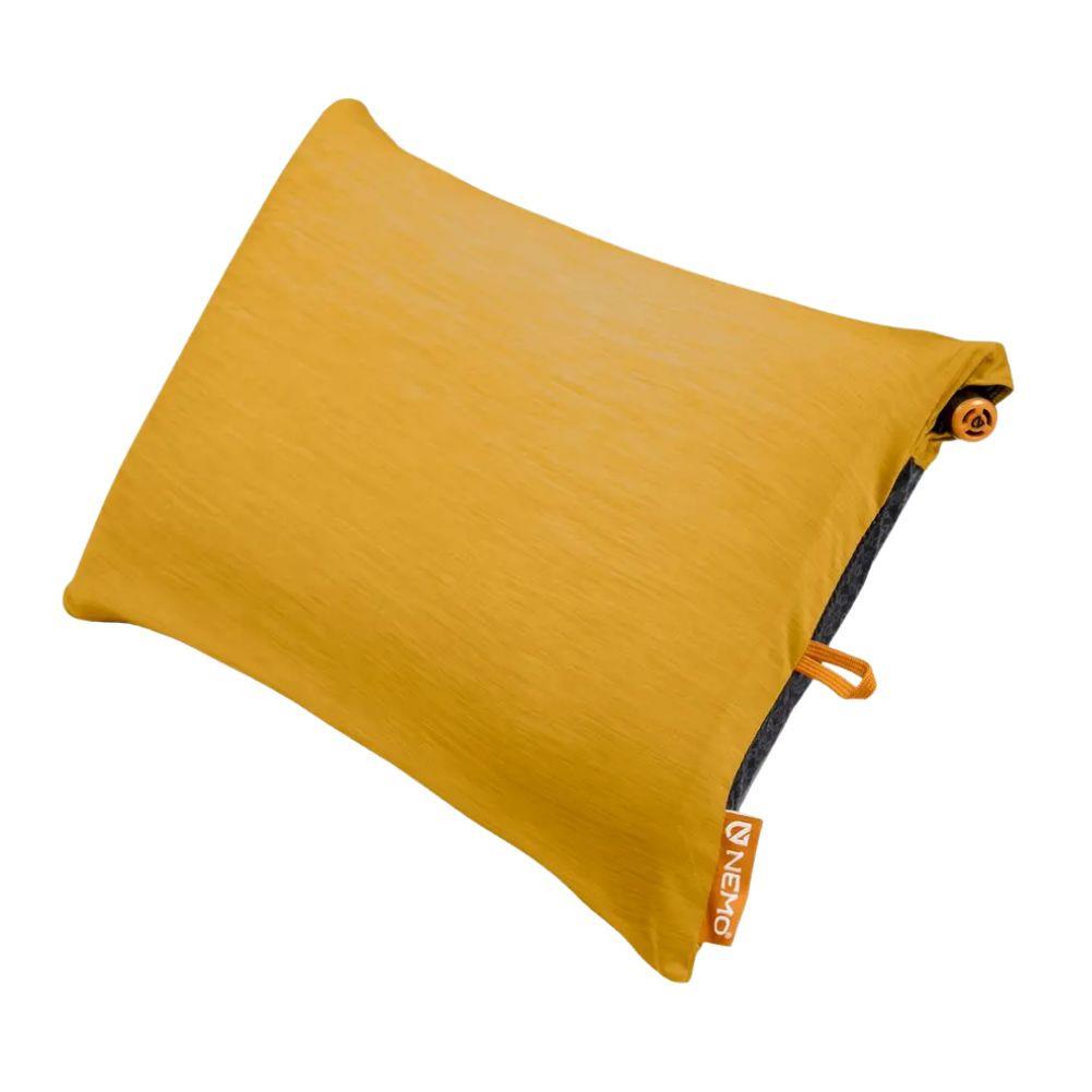 Nemo Equipment Fillo Backpacking &amp; Camping Pillow (Mango/Golden Oak) Side Front