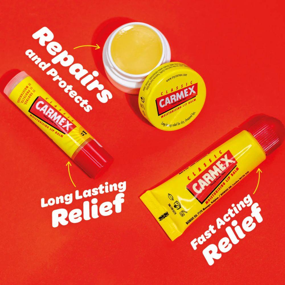 Carmex Classic Lip Balm Tube relief