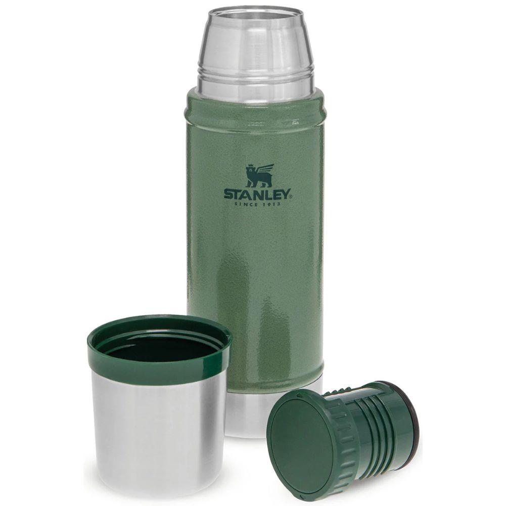 Stanley Classic Legendary Bottle 0.47L Flask (Hammertone Green) lid off