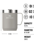 Stanley Everyday Camp 230ML Mug (Ash) info