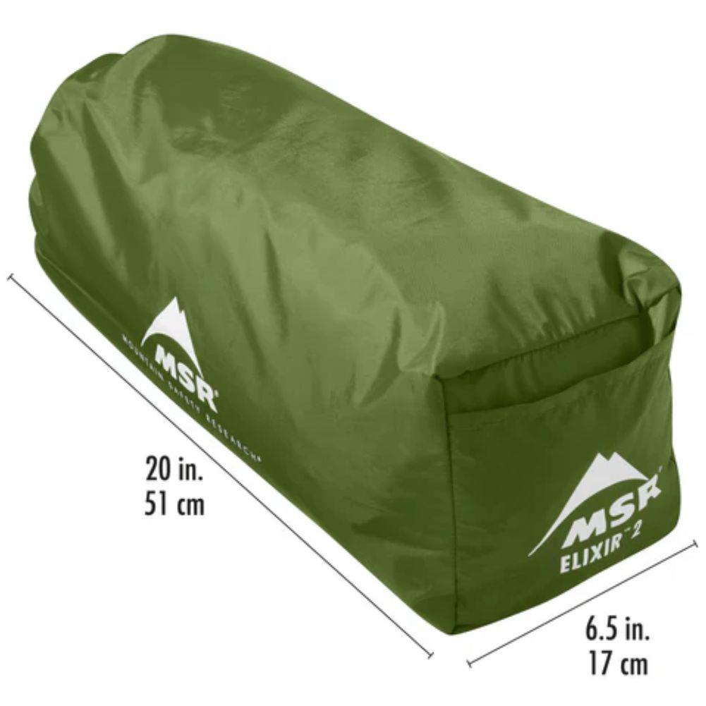 MSR  Elixir 2-Person Backpacking Tent 2026 (Green) package measurements