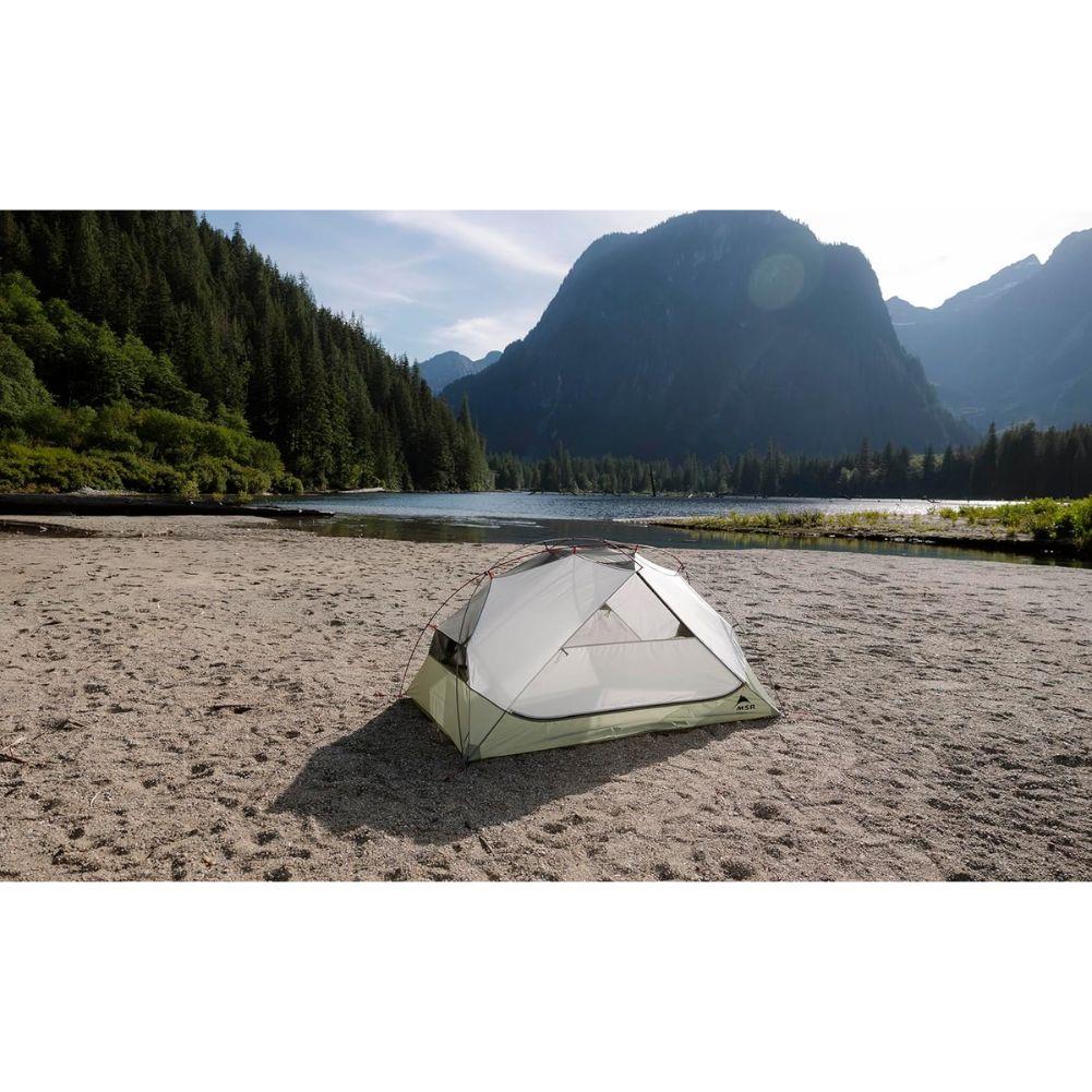 MSR  Elixir 2-Person Backpacking Tent 2026 (Green) beach