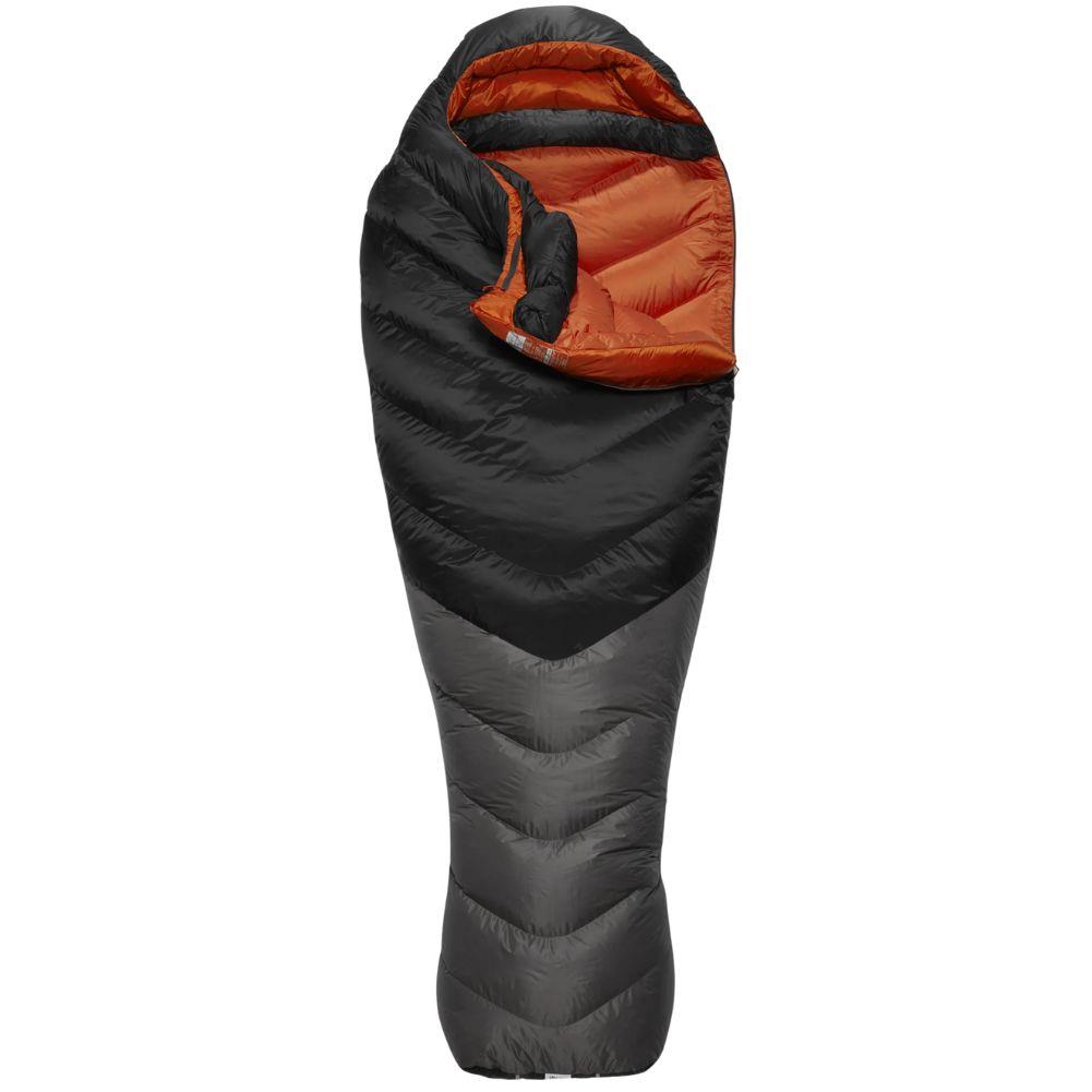 Rab Neutrino Pro 900 Regular Down Sleeping Bag (-22C) - Left Zip (Granite) slight open