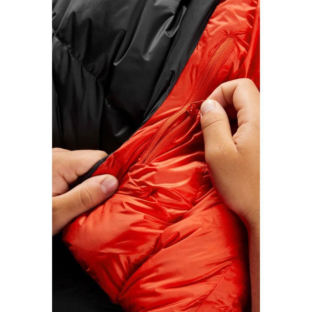 Rab Neutrino Pro 900 Regular Down Sleeping Bag (-22C) - Left Zip (Granite) inner zipper