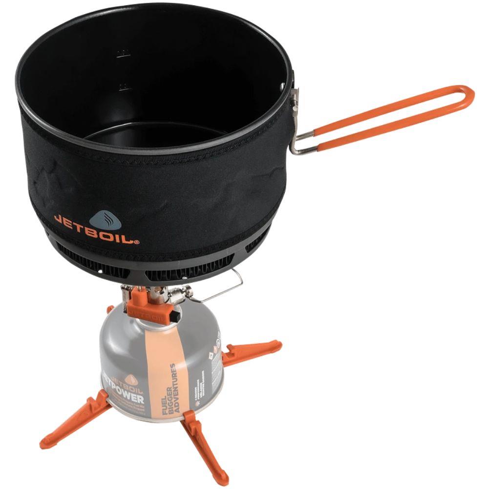 Jetboil 1.5L Ceramic FluxRing Cook Pot no lid angle