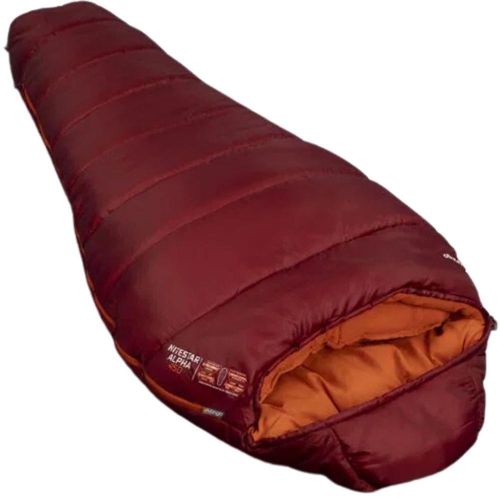 Vango Nitestar Alpha 450 Left Zip Sleeping Bag (Winery) angle