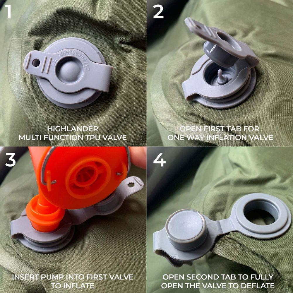 Highlander Nap-Pak Arctic R11 Inflatable Sleeping Mat (Deep Blue)