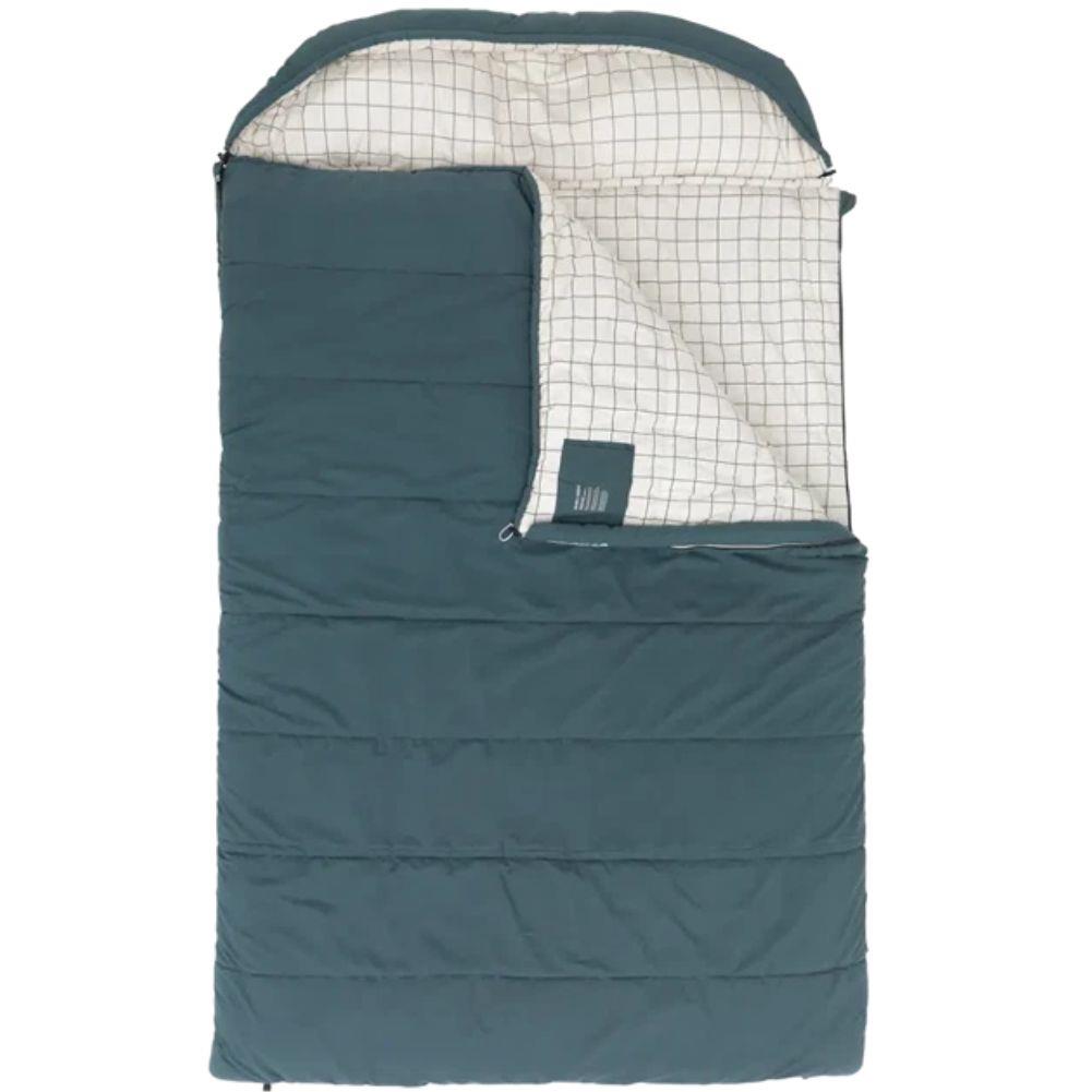Outwell Camper Lux Double Sleeping Bag (Blue) flap open