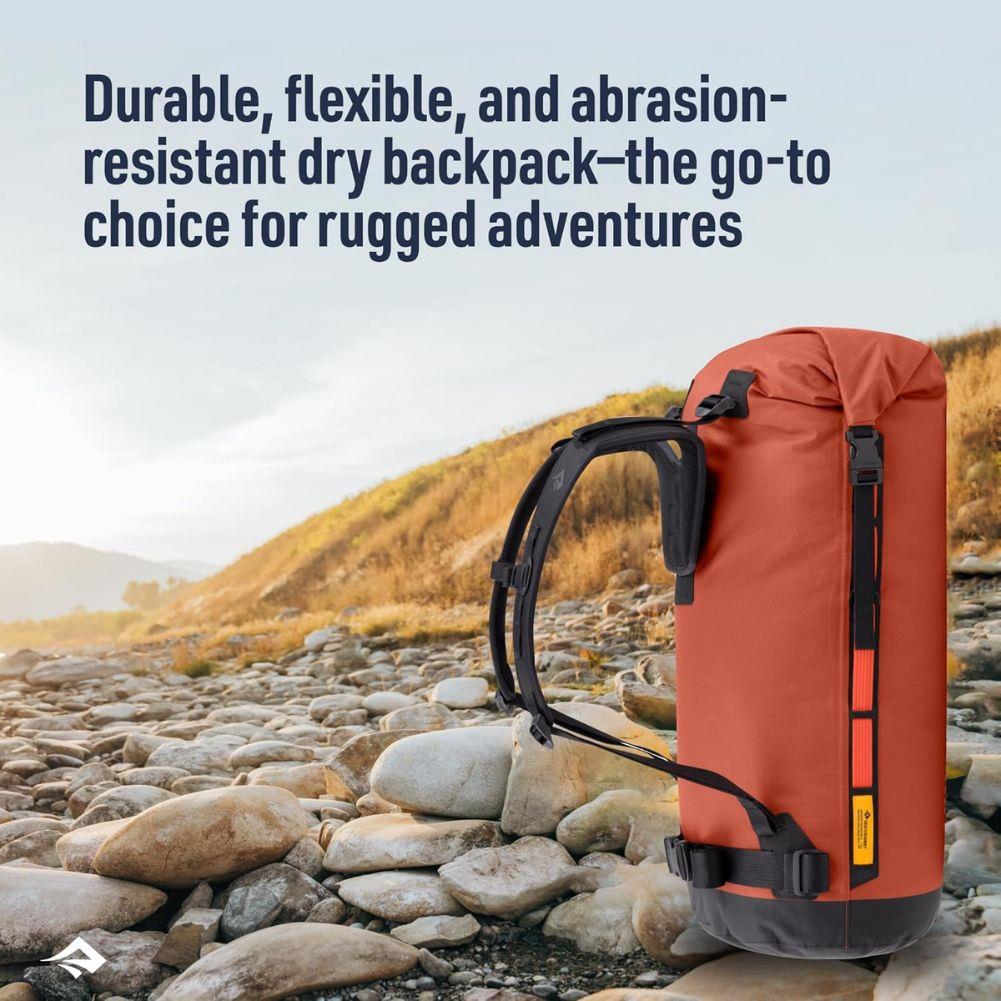 Sea to Summit Big River Dry 30L Backpack (Jet Black) rocks