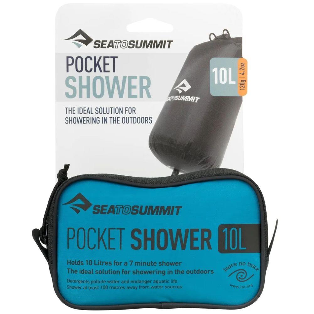 Sea To Summit 10L Pocket Shower (Black) package