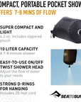 Sea To Summit 10L Pocket Shower (Black) info