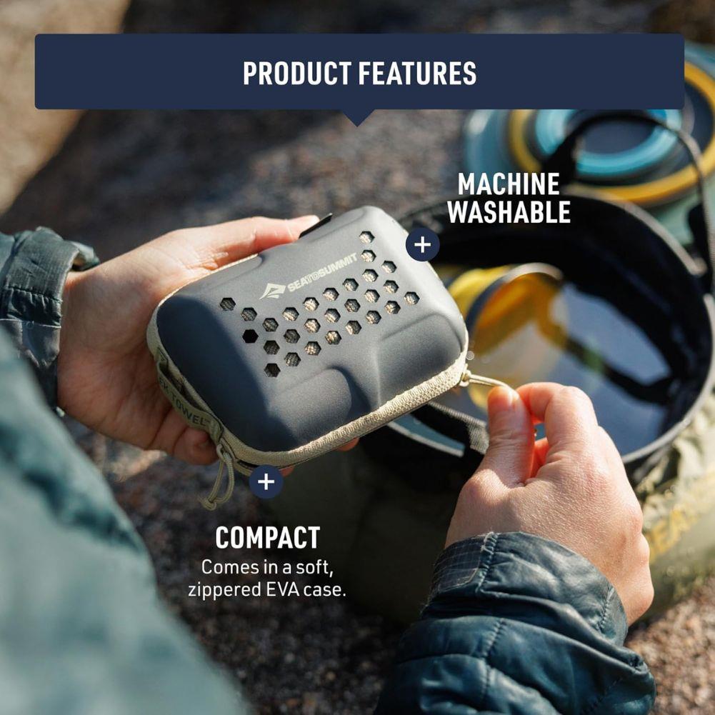 Sea To Summits Pocket Towel - X-Large (Picante) features