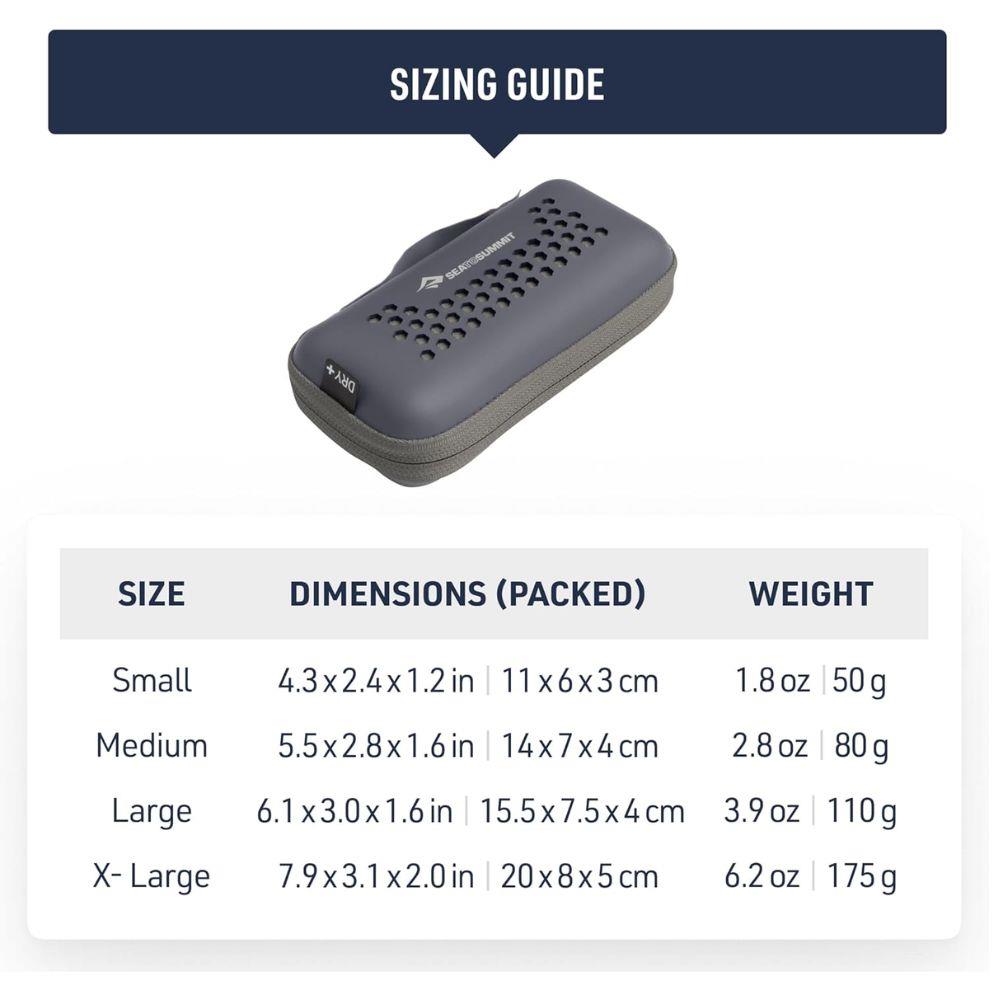 Sea To Summits Pocket Towel - X-Large (Picante) sizing