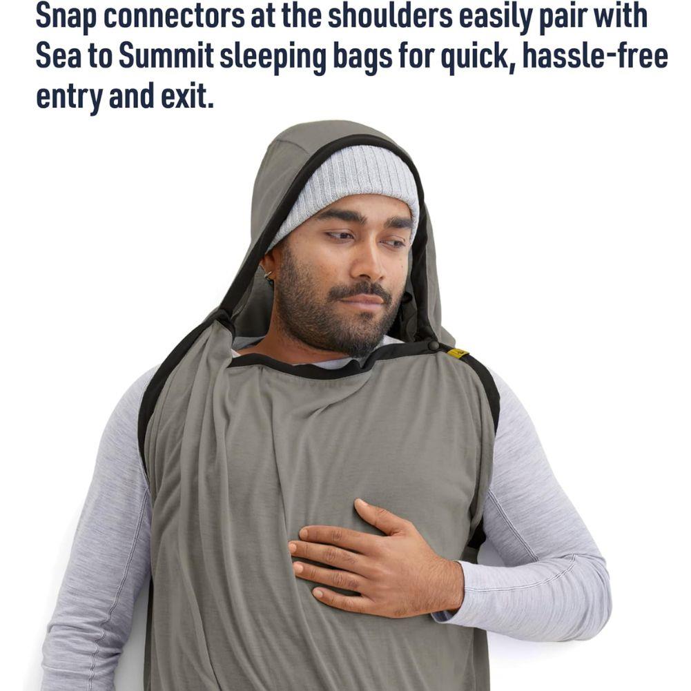 Sea To Summit Reactor Lightweight Sleeping Bag  Liner - Regular (Pewter) snap