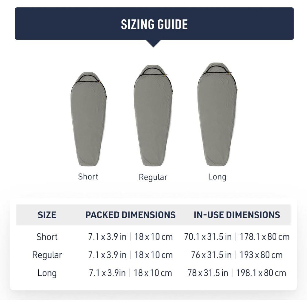 Sea To Summit Reactor Lightweight Sleeping Bag  Liner - Regular (Pewter) more guide