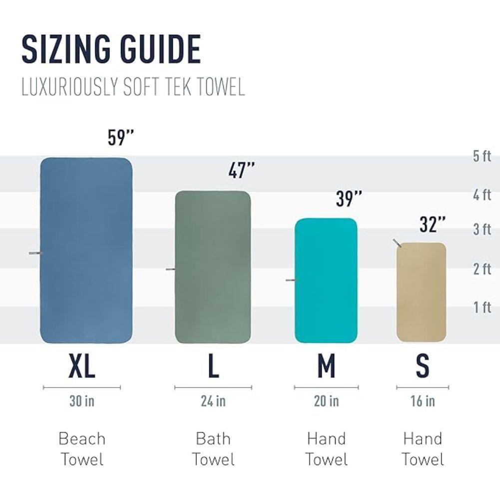 Sea To Summit Tek Microfibre Towel - Large (Moonlight Blue) guide