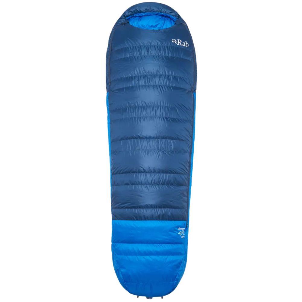 Rab Ascent Down Sleeping Bag (-6°C) - Regular Wide - Left Zip (Tempest Blue/Maya Blue)