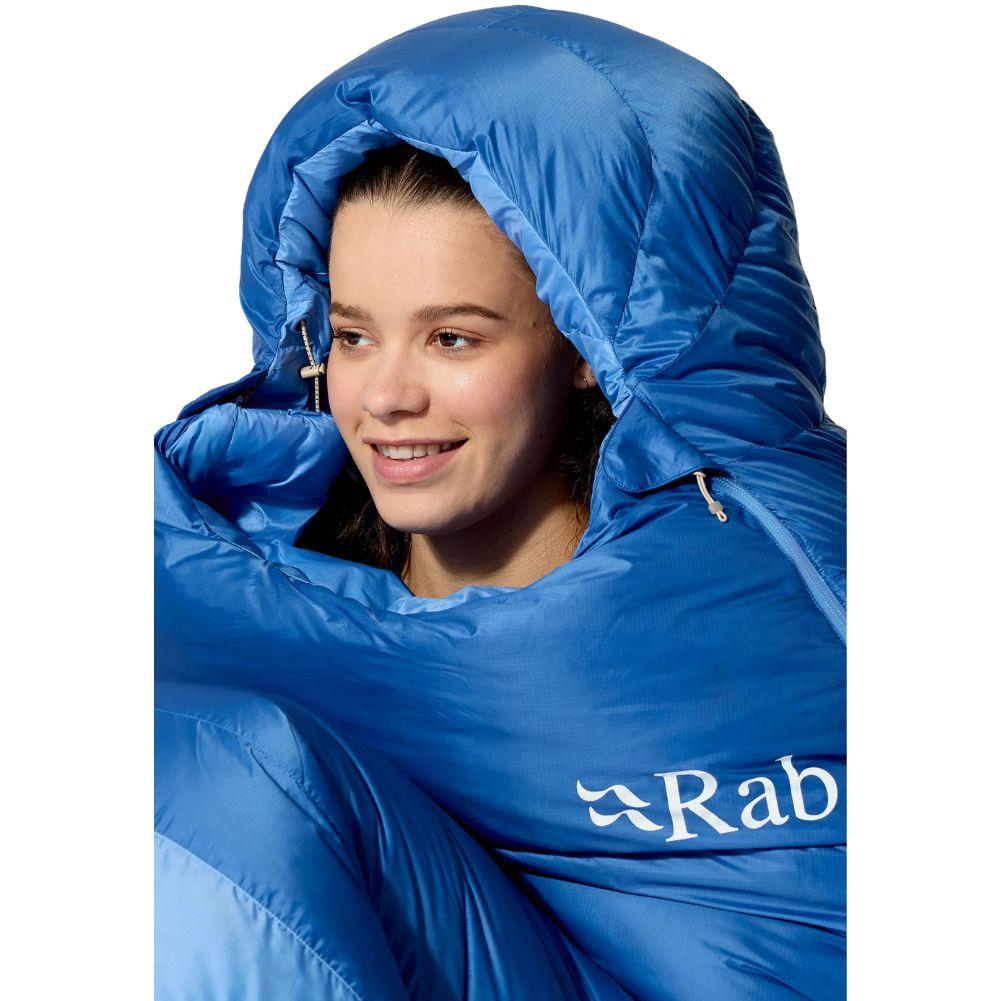 Rab Women's Ascent Down Sleeping Bag (-6°C) - Regular - Left Zip (Dark Bluebird/Bluebird)