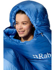 Rab Women's Ascent Down Sleeping Bag (-6°C) - Regular - Left Zip (Dark Bluebird/Bluebird)