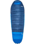 Rab Ascent Down Sleeping Bag (-12°C) - Long - Left Zip (Tempest Blue/Maya Blue)