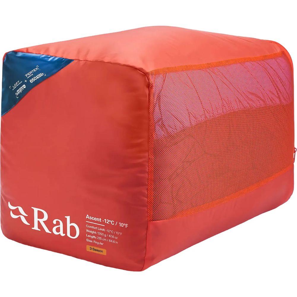 Rab Ascent Down Sleeping Bag (-12°C) - X-Long Wide - Left Zip (Tempest Blue/Maya Blue) box