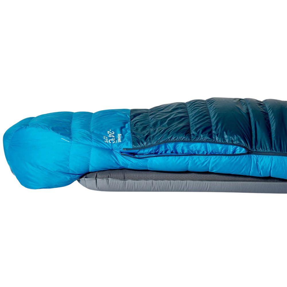 Rab Ascent Down Sleeping Bag (-18°C) - Regular - Left Zip (Tempest Blue/Maya Blue)