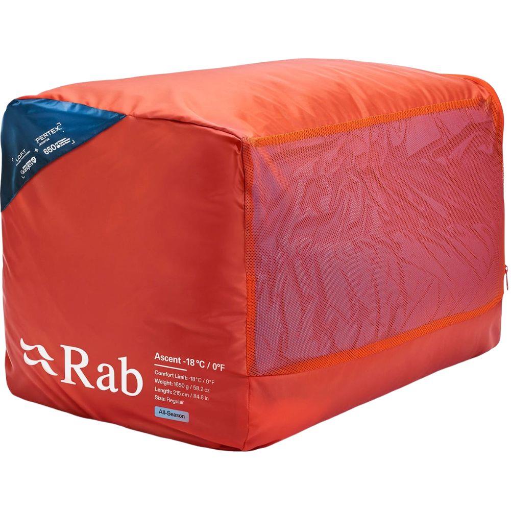 Rab Ascent Down Sleeping Bag (-18°C) - Regular - Left Zip (Tempest Blue/Maya Blue)