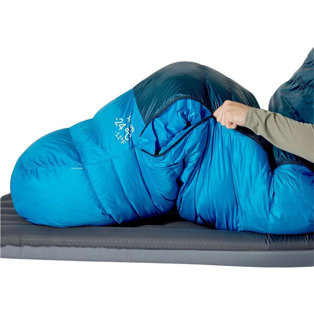 Rab Ascent Down Sleeping Bag (-24°C) - Regular - Left Zip (Tempest Blue/Maya Blue)