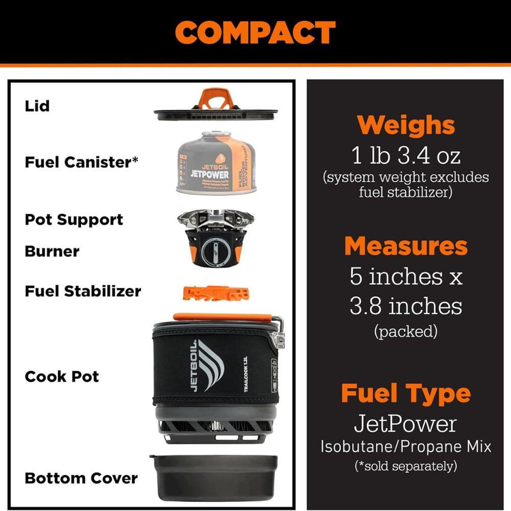 Jetboil TrailCook 1.2L Cook System (Carbon)