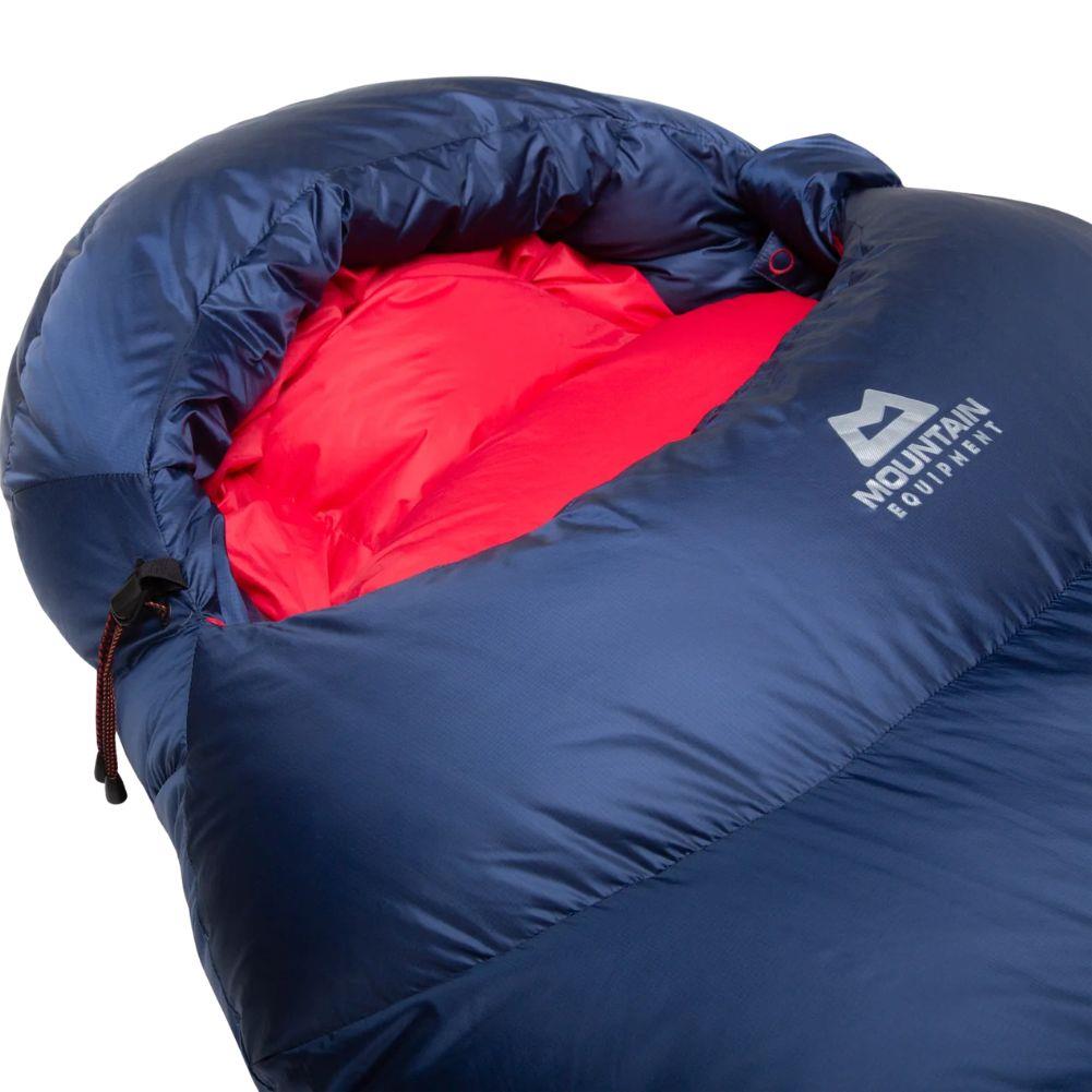 Mountain Equipment Helium Women's 400 Regular Down Sleeping Bag - Left Zip (Medieval Blue) angle