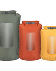 Lifeventure Stormlight Dry Bags TPU Window Multipack (Yellow/Rust/Olive)