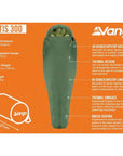 Vango Mantis 300 Lightweight Sleeping Bag (Pine Green)
