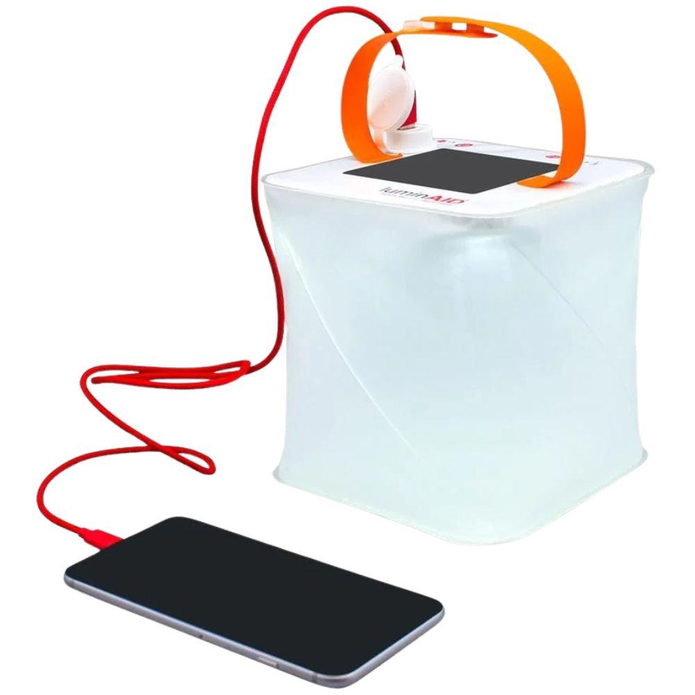LuminAID PackLite Max QI 2-in-1 Power Lantern phone