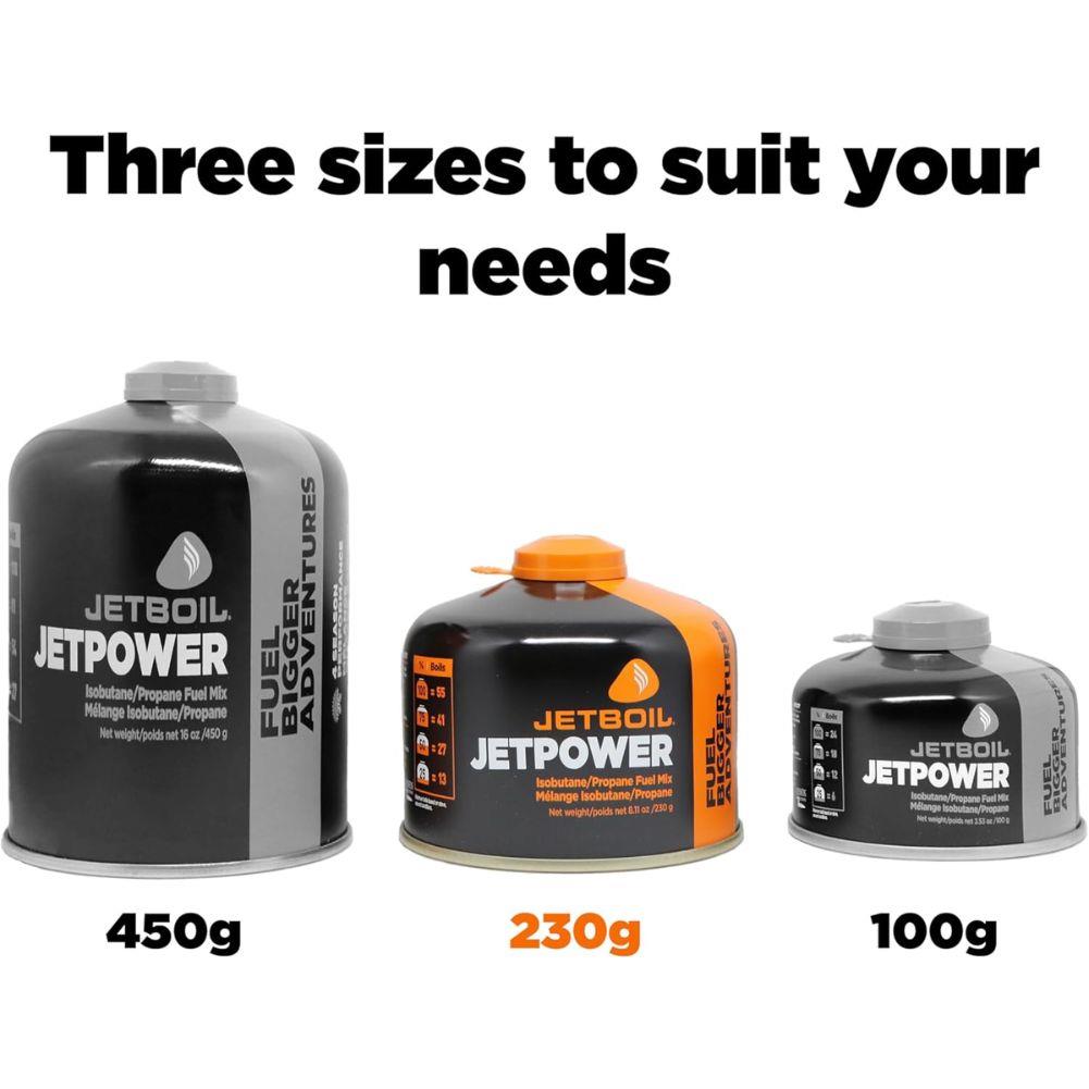 Jetboil JetPower Fuel 230g Gas Canister size