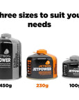 Jetboil JetPower Fuel 230g Gas Canister size