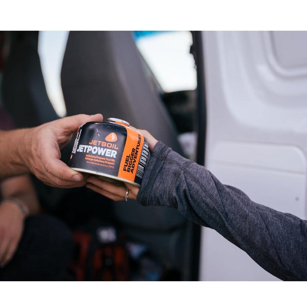 Jetboil JetPower Fuel 230g Gas Canister hold