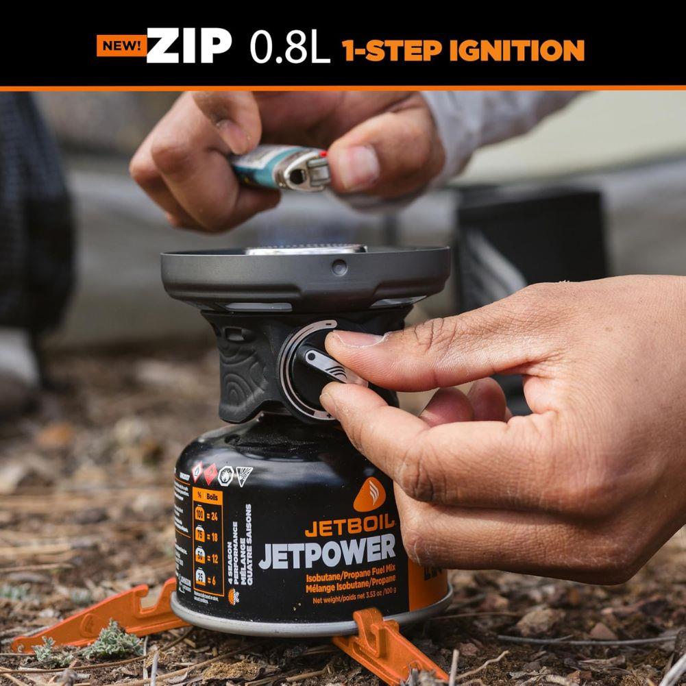 Jetboil Zip 0.8L Fast Boil Stove System (Carbon) fire