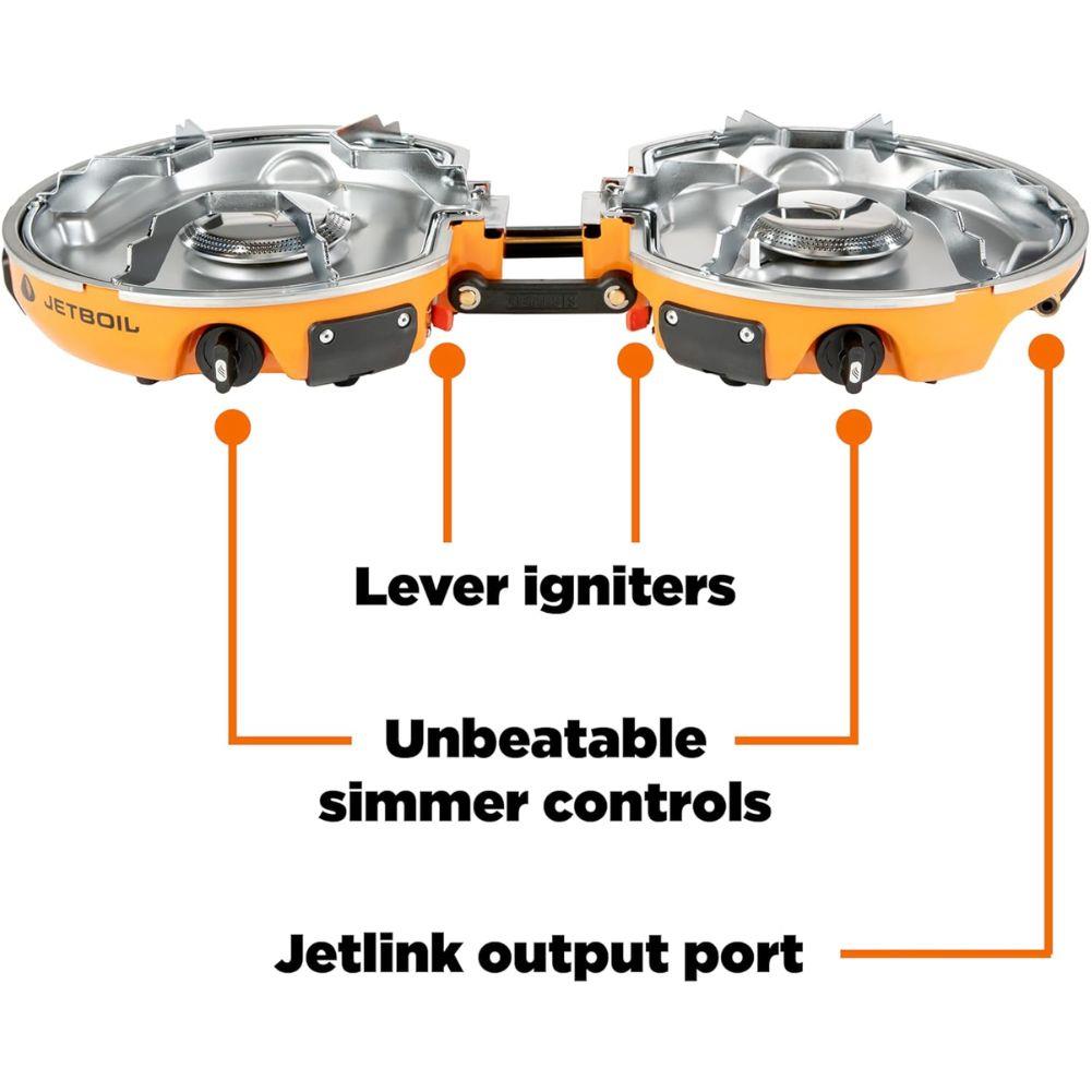 Jetboil Genesis Basecamp Cooking System (Orange) lever