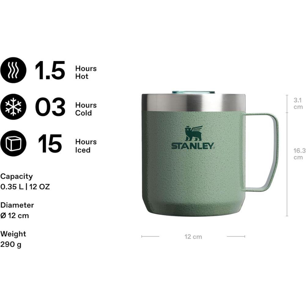 Stanley Everyday Camp 350ml Mug (Hammertone Green) hot