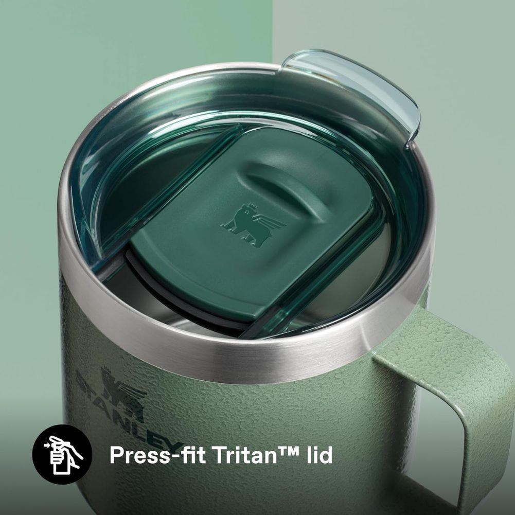 Stanley Everyday Camp 350ml Mug (Hammertone Green) press