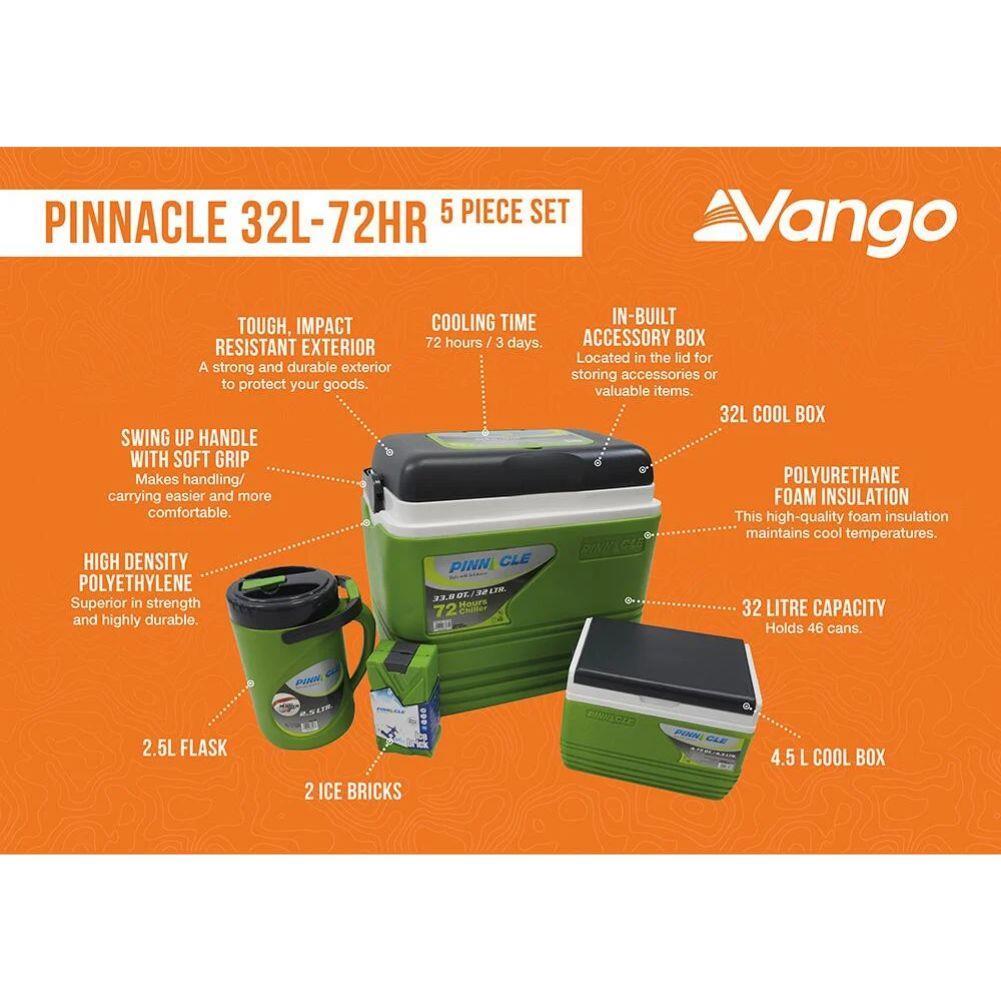 Vango Pinnacle 32L-72Hr 5-Piece-Set Cooler info