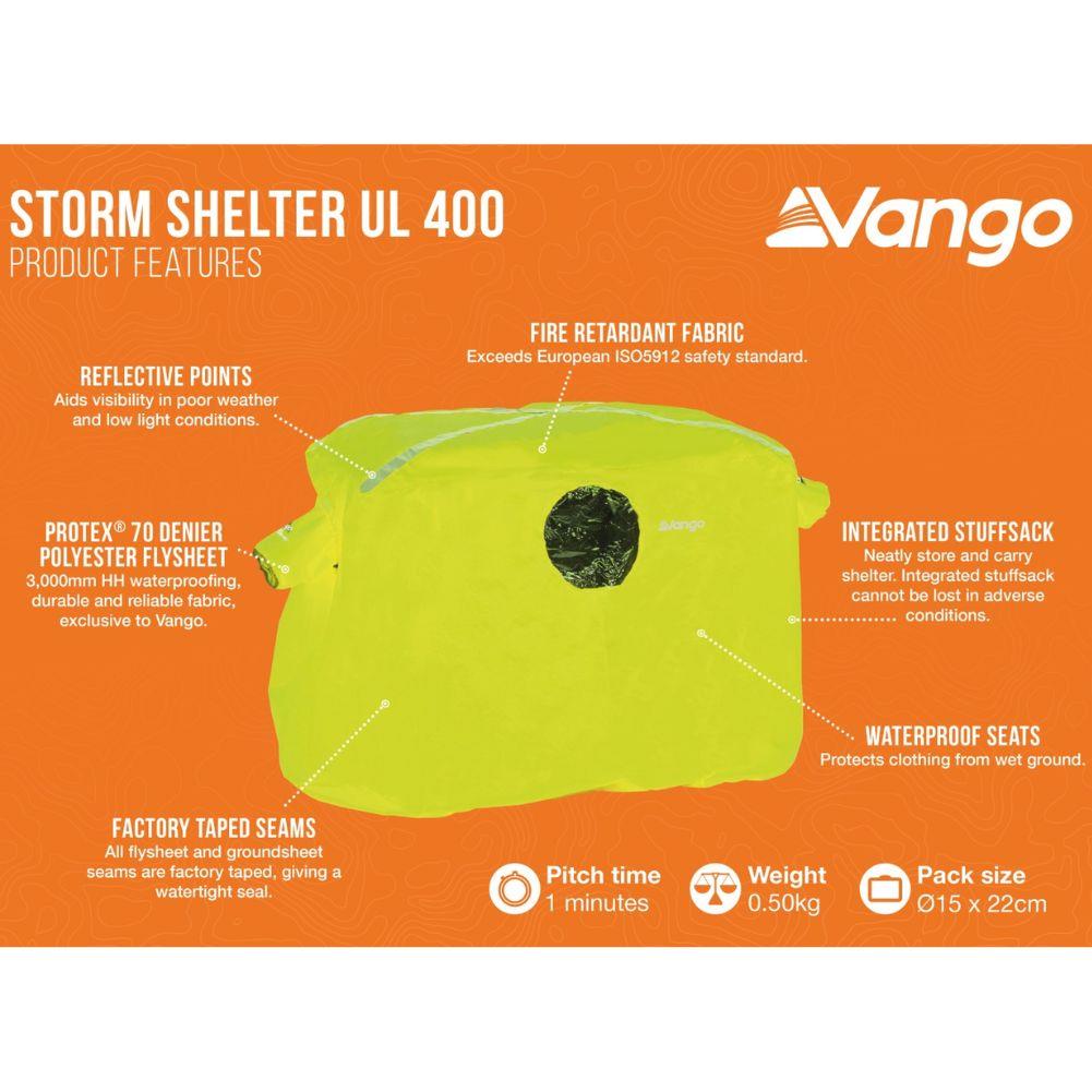 Vango Storm Shelter UL 400 - 4 Man Shelter (Viper Green) info