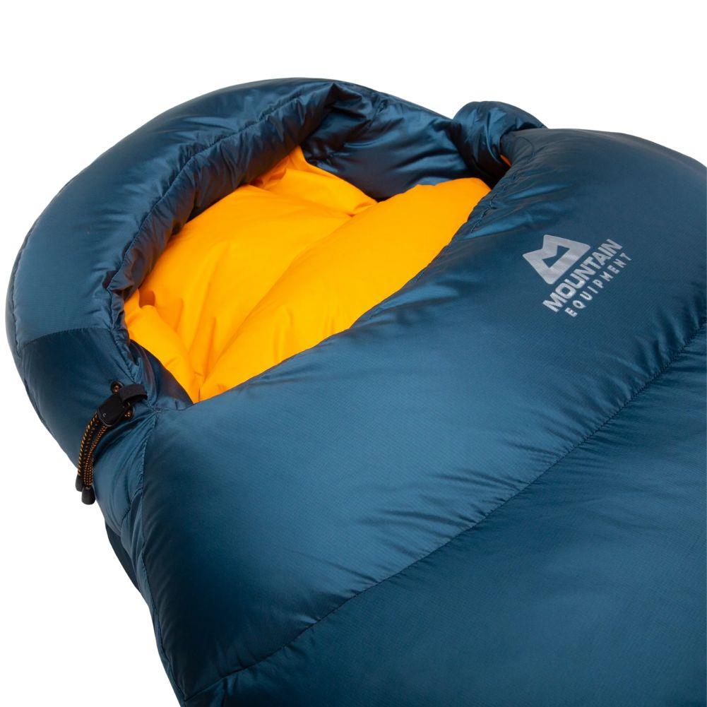 Mountain Equipment Helium 400 Long Down Sleeping Bag (Majolica Blue) angle