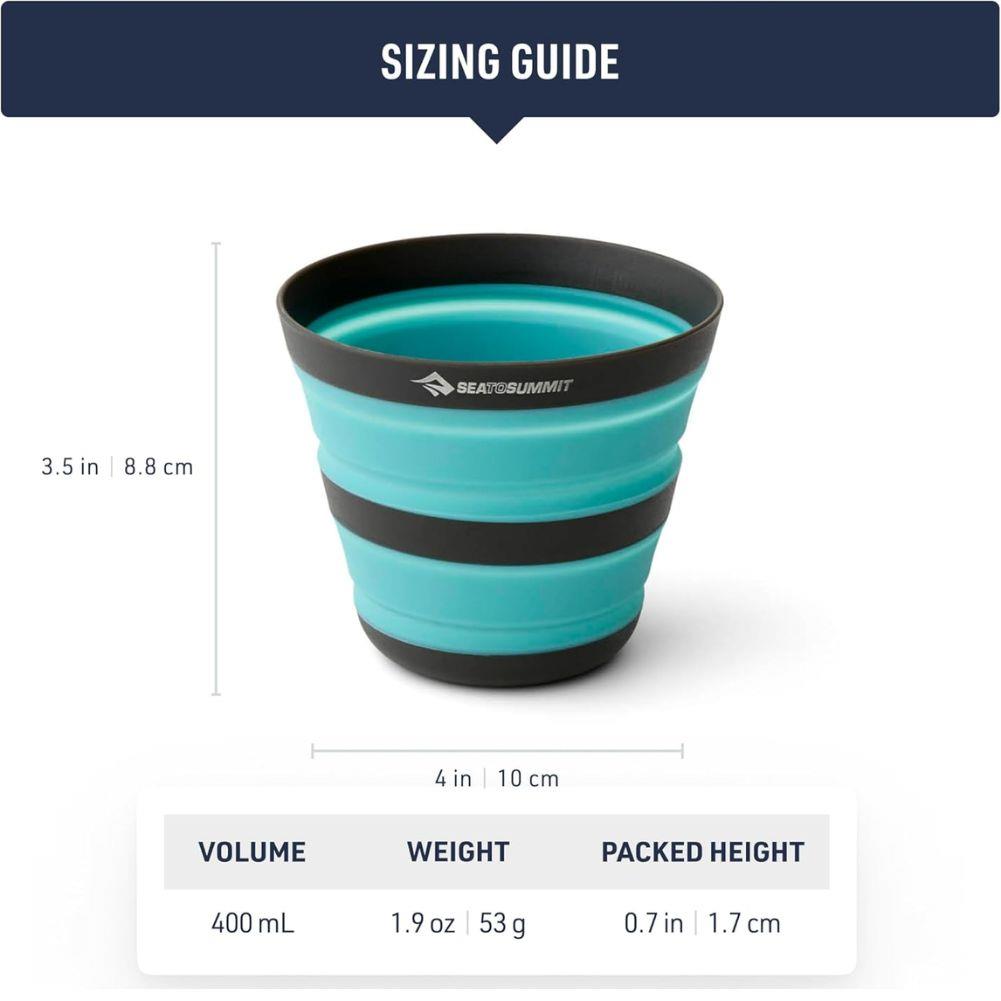 Sea To Summit Frontier UL Collapsible Cup (Aqua Sea Blue) size
