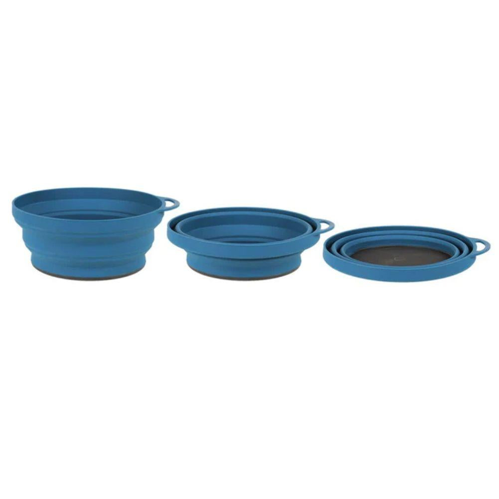 Lifeventures Ellipse Collapsible Bowls (Navy) Collaping
