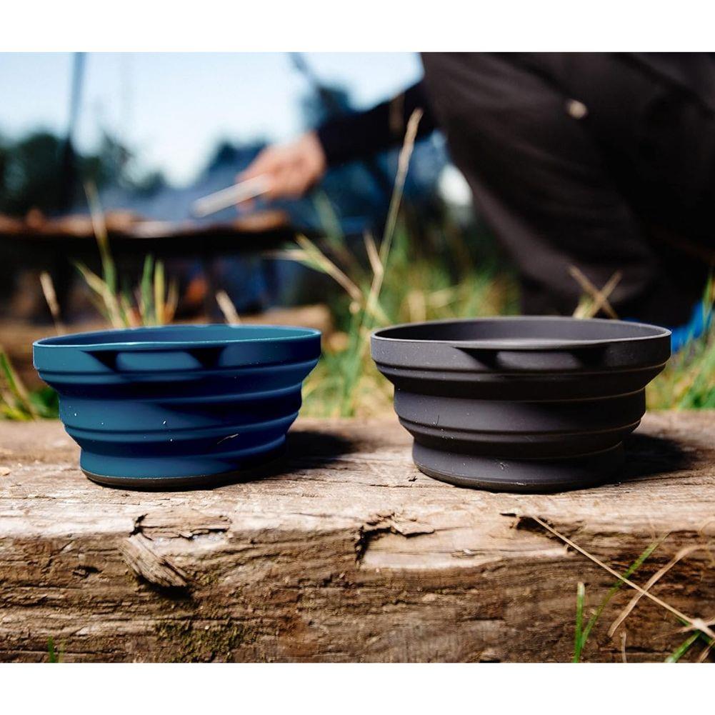 Lifeventures Ellipse Collapsible Bowls (Navy) Outside