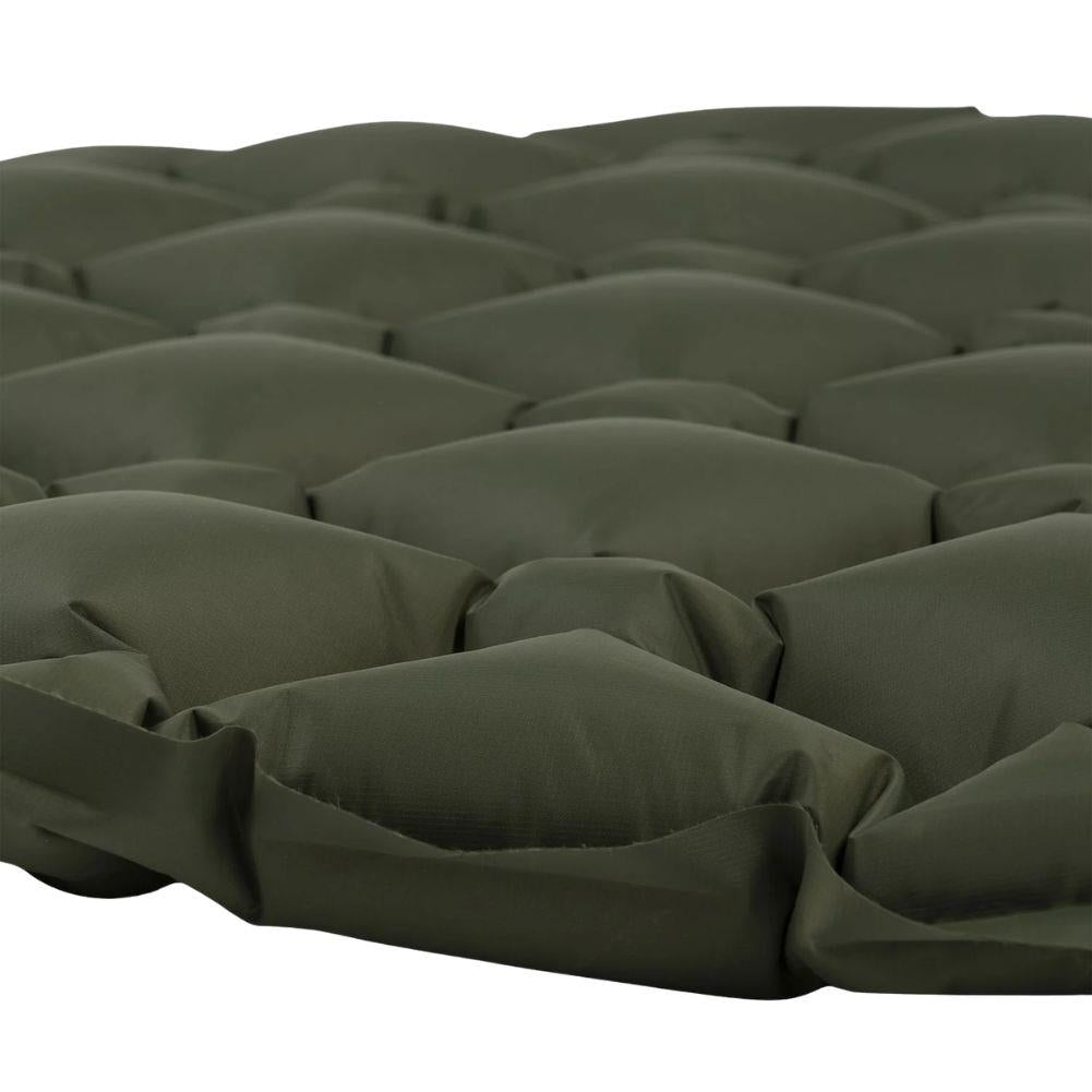 Highlander Nap-Pak Inflatable Sleeping Mat (Olive Green) flat