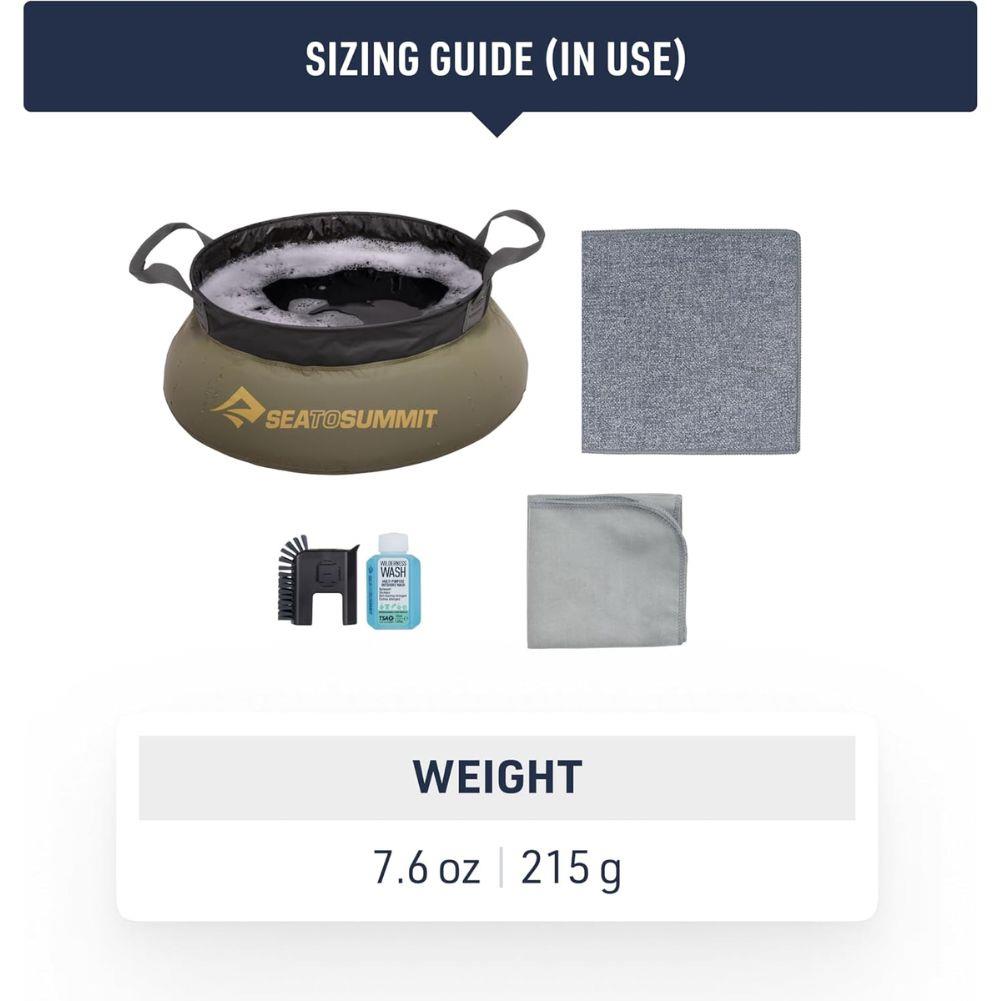 Sea to Summit Camp Kitchen Clean Up Kit (6 Piece) size guide